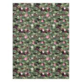 クリスマスホリデーズシックな水の色のフローラルパターン テーブルクロス (正面)