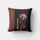 クリスマスホリデーズシックモダンくるみクラッカー名 クッション (正面)