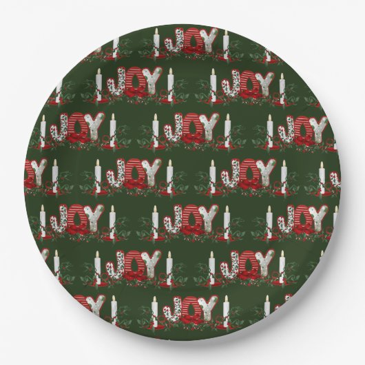クリスマスホリデーズジョイ ペーパープレート (正面)