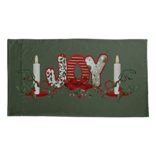 クリスマスホリデーズジョイ 枕カバー (裏面-左)