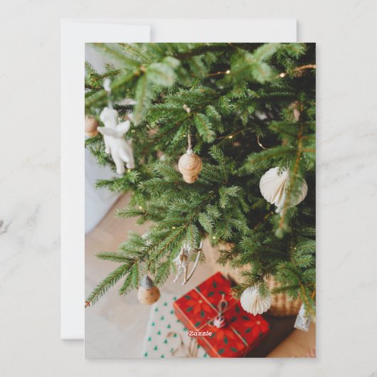 クリスマスホリデーズスクリプト中央の3枚の写真 シーズンカード (裏面)