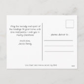 クリスマスホリデーズスクリプト中央の3枚の写真 シーズンポストカード (裏面)