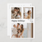 クリスマスホリデーズスクリプト中央の3枚の写真 シーズンポストカード (正面/裏面)