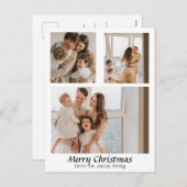 クリスマスホリデーズスクリプト中央の3枚の写真 シーズンポストカード (正面/裏面)