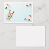 クリスマスホリデーズスノーエンジェルトインデナー ノートカード (正面/裏面)