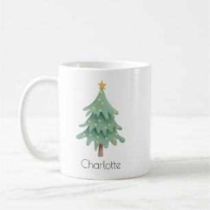 クリスマスホリデーズツリーシンプルフェスティバル コーヒーマグカップ