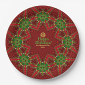 クリスマスホリデーズパーティープレート ペーパープレート (正面)