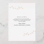 クリスマスホリデーズパームツリームービングアナウンス 箔シーズンカード (裏面)