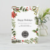 クリスマスホリデーズビジネスロゴと2026カレンダー シーズンカード (スタンド正面)