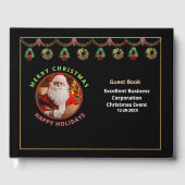 クリスマスホリデーズビジネス企業のパーティーイベント ゲストブック (正面)