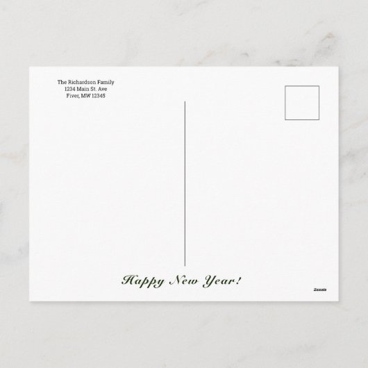 クリスマスホリデーズピースジョーラブ新年 シーズンポストカード (裏面)