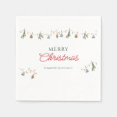 クリスマスホリデーズファミリーカスタムパーティー紙 スタンダードカクテルナプキン (正面)