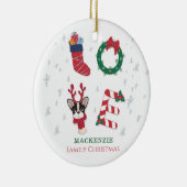 クリスマスホリデーズファミリーカスタム セラミックオーナメント (右)