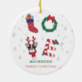 クリスマスホリデーズファミリーカスタム セラミックオーナメント (裏面)