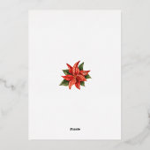 クリスマスホリデーズファミリーフォトグリーティング金ゴールド 箔シーズンカード (裏面)