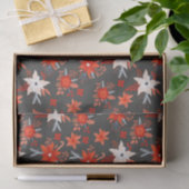 クリスマスホリデーズフェスティバルウィンターレッドピンクフローラ 薄葉紙 (ギフト)