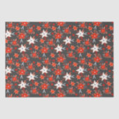 クリスマスホリデーズフェスティバルウィンターレッドピンクフローラ 薄葉紙 (正面)