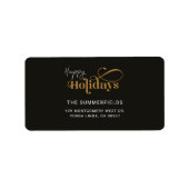 クリスマスホリデーズフェスティバルスクリプト差出人住所 ラベル (正面)