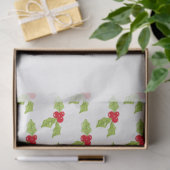 クリスマスホリデーズフェスティバルホリーツートーンパターン 薄葉紙 (ギフト)