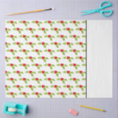 クリスマスホリデーズフェスティバルホリーツートーンパターン 薄葉紙 (クラフト)