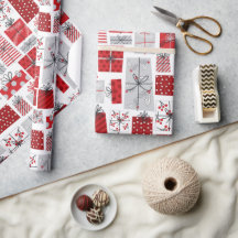 クリスマスホリデーズフェスティバルレッドシルバーギフトモダンズ