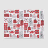 クリスマスホリデーズフェスティバルレッドシルバーギフトモダンズ 薄葉紙 (正面)