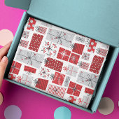 クリスマスホリデーズフェスティバルレッドシルバーギフトモダンズ 薄葉紙