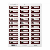 クリスマスホリデーズフェスティバル差出人住所ラベル ラベル (フルシート)