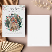 クリスマスホリデーズフォトミストレトーボタニカル ノートカード
