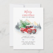 クリスマスホリデーズプレイドの引越し告知 招待状 (正面)