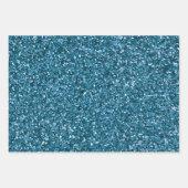 クリスマスホリデーズレッドグリーンスノーフレークグリッター ラッピングペーパーシート (正面3)