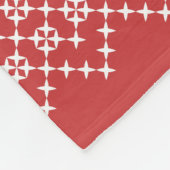 クリスマスホリデーズレッドスノーフレーククロスステッチ フリースブランケット (角)