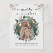 クリスマスホリデーズレッドベリーの写真 シーズンポストカード (正面)