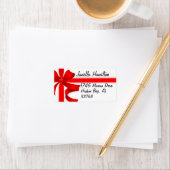 クリスマスホリデーズレッドリボンボウ住所 シール (インサイチュ)