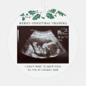 クリスマスホリデーズ超音波ベビーリビール メタルオーナメント (裏面)