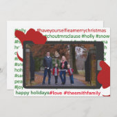 クリスマスホリデーセルフィーサンタフォトカード シーズンカード (正面/裏面)