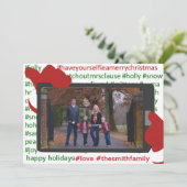 クリスマスホリデーセルフィーサンタフォトカード シーズンカード (スタンド正面)