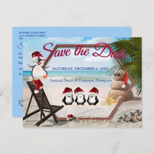 クリスマスホリデーセーブザデート 案内ポストカード (正面/裏面)