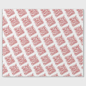 クリスマスホリデーソング引用文 ラッピングペーパー (フラット)