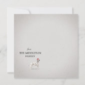 クリスマスホリデーダルマティアンドッグパターングリーティング (裏面)