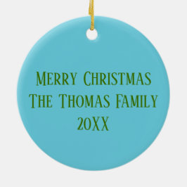 クリスマスホリデーチャームパターンパーソナライズされた- セラミックオーナメント
