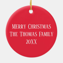 クリスマスホリデーチャームパターン01 パーソナライズされた - セラミックオーナメント