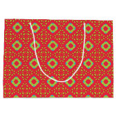 クリスマスホリデーチャームパターン01 - ラージペーパーバッグ (裏面)