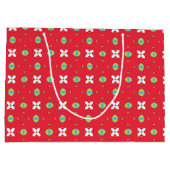 クリスマスホリデーチャームパターン02 - ラージペーパーバッグ (裏面)