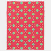 クリスマスホリデーチャームパターン03 - フリースブランケット (正面)
