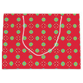 クリスマスホリデーチャームパターン03 - ラージペーパーバッグ (正面)