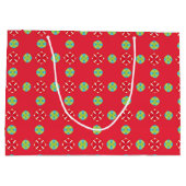 クリスマスホリデーチャームパターン03 - ラージペーパーバッグ (裏面)