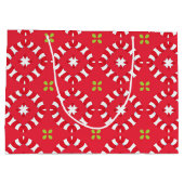 クリスマスホリデーチャームパターン04 - ラージペーパーバッグ (裏面)