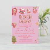 クリスマスホリデーツリーサンタベイビーシャワー 招待状 (スタンド正面)