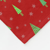 クリスマスホリデーツリーズおもしろいの小さな木 フリースブランケット (角)